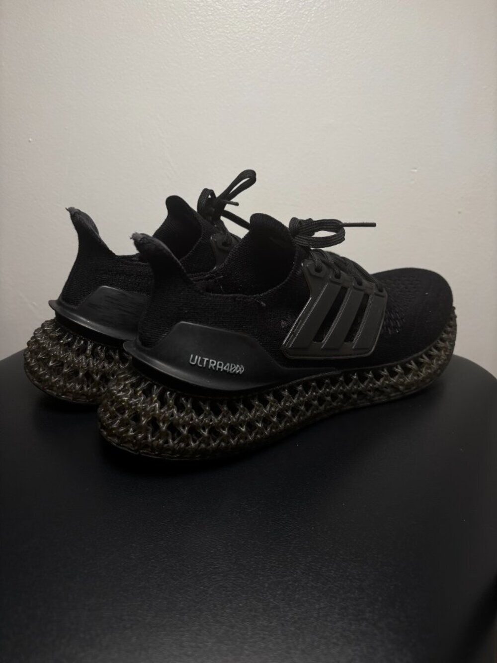 adidas Ultra 4D "Triple Black" Sneakers - Picture 7 of 9